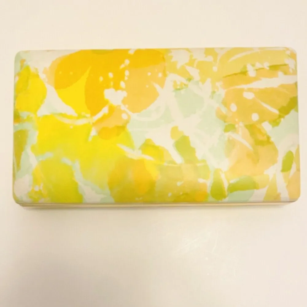 Mele Clamshell Jewelry Box Floral Bright Colorful Hard Travel Case Vintage